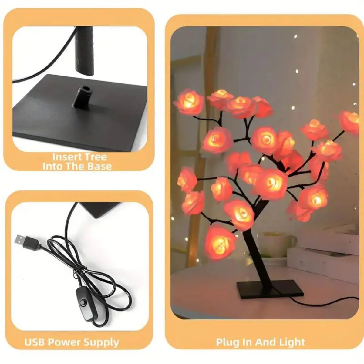 USB rose lamp