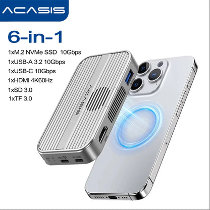 Acasis Magnetic SSD USB C Docking Station iPhone 16 15