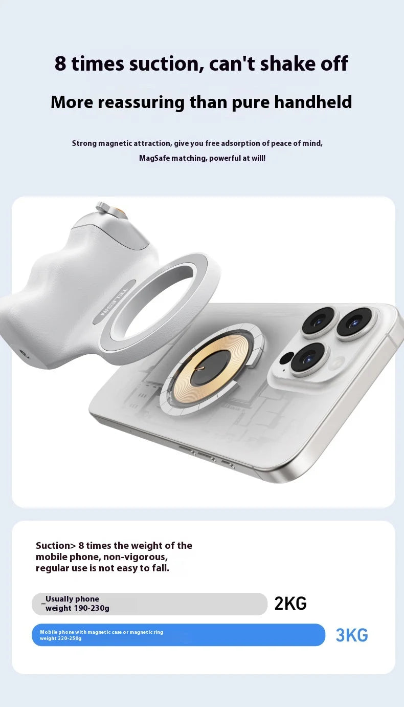 TELESIN Magnetic Phone Grip and Light | IPhone & Android