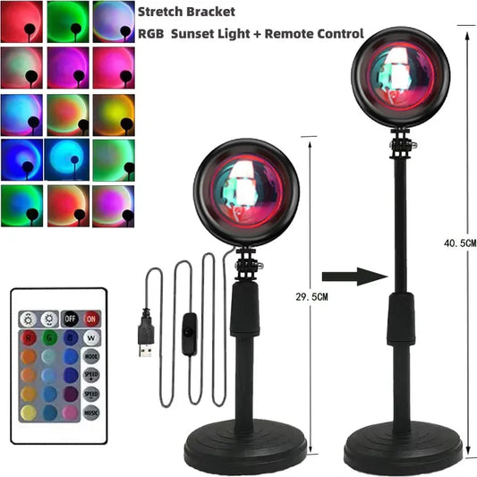 Sunset Projector Lamp multi color USB with stand