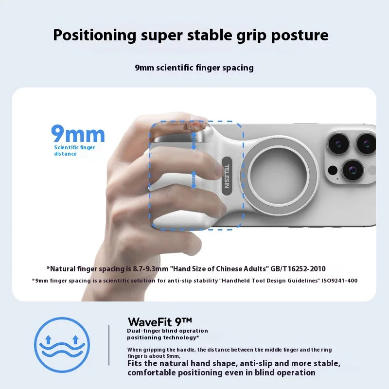 TELESIN Magnetic Phone Grip and Light | IPhone & Android