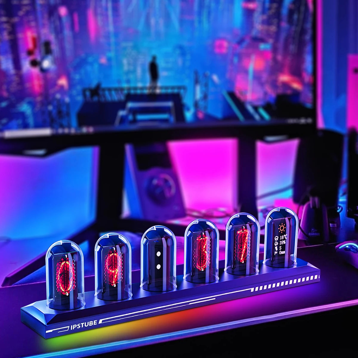 LED nixie tube digital clock with app control.