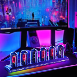 LED nixie tube digital clock with app control.