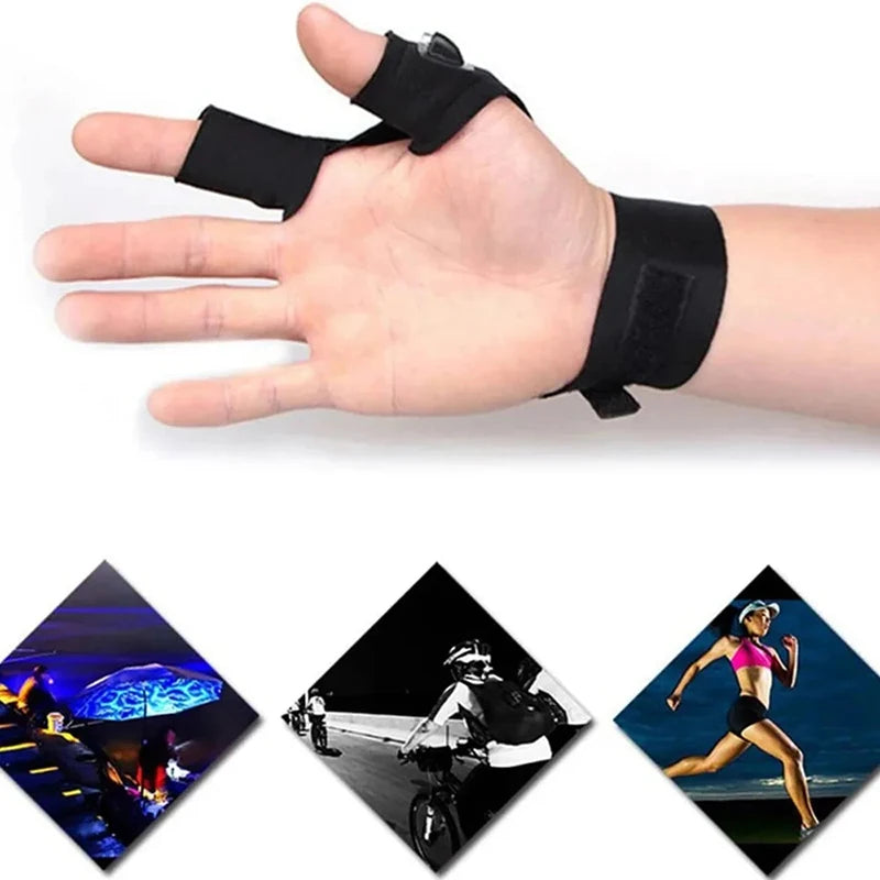 LED Flashlight Fingerless Gloves