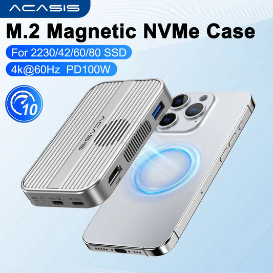 Acasis Magnetic SSD USB C Docking Station iPhone 16 15