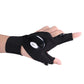 LED Flashlight Fingerless Gloves