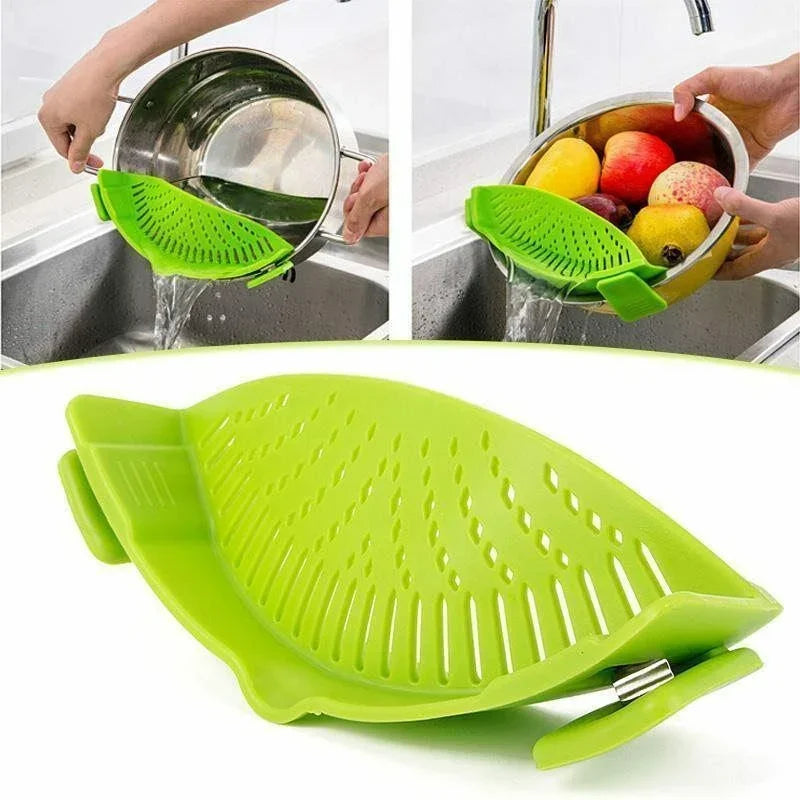 Pot Strainer Adjustable Silicone Clip On Strainer
