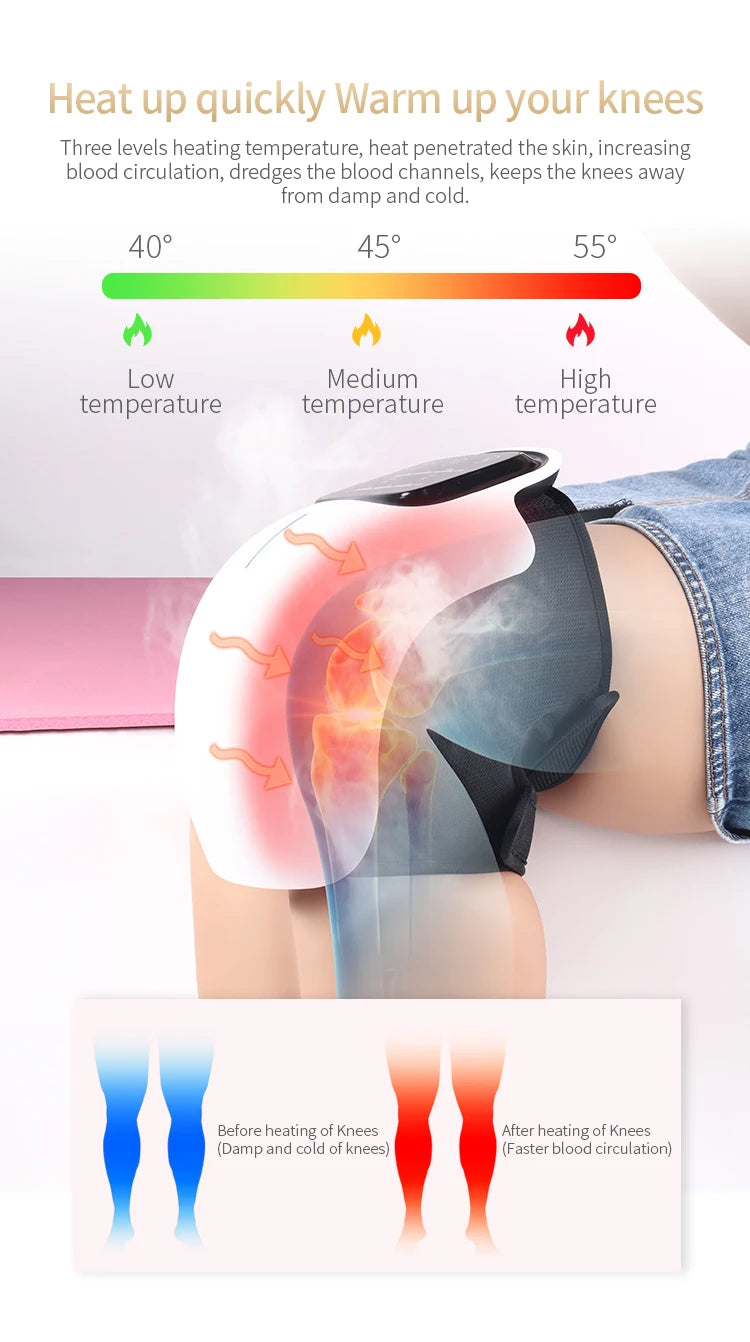 Knee Massager Infrared Heat and Vibration Knee Pain Relief