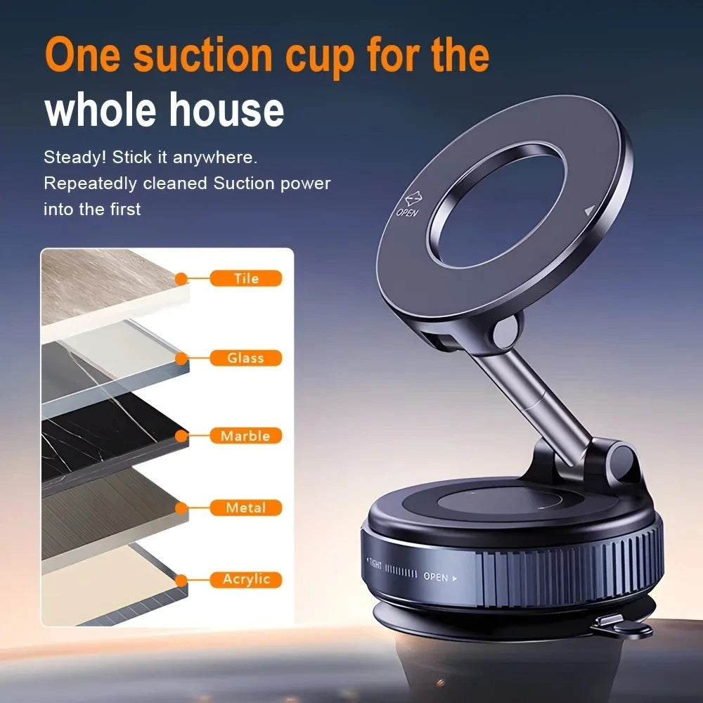 Magnetic Phone Holder 360° Vacuum Suction