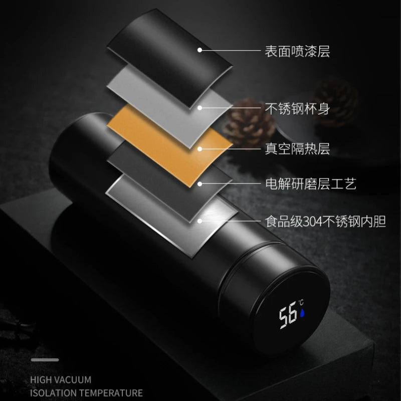 Digital temperature display Stainless steel thermos 500ml