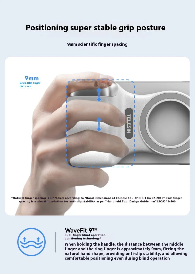 TELESIN Magnetic Phone Grip and Light | IPhone & Android