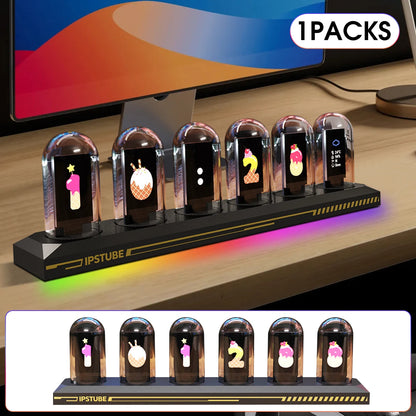 LED nixie tube digital clock with app control.