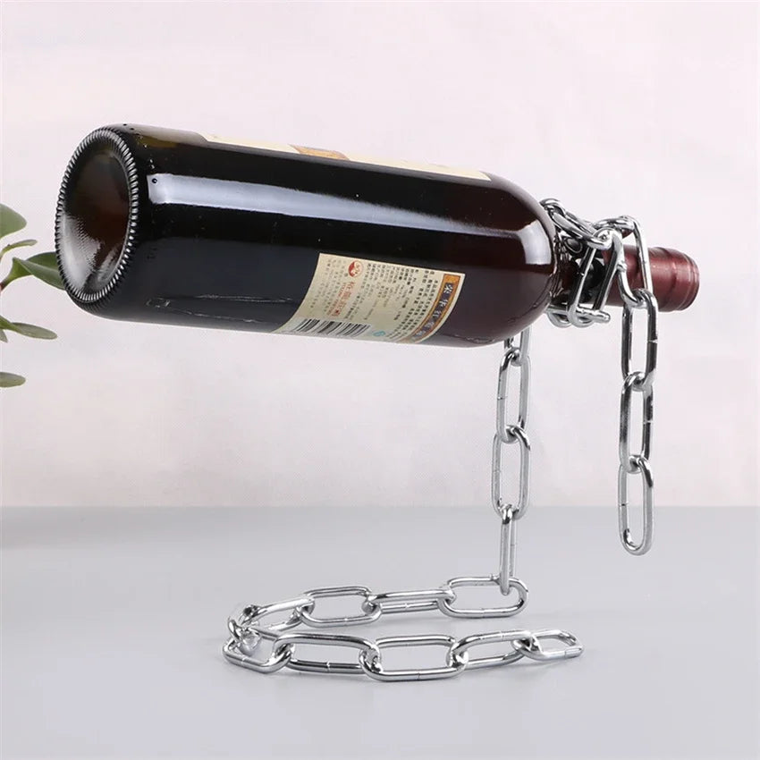 Floating Chain Wine Rack