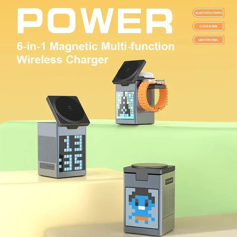 3 in 1 Magnetic Wireless Charger with Bluetooth Speaker