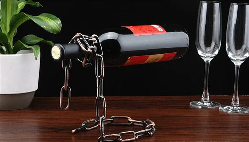 Floating Chain Wine Rack