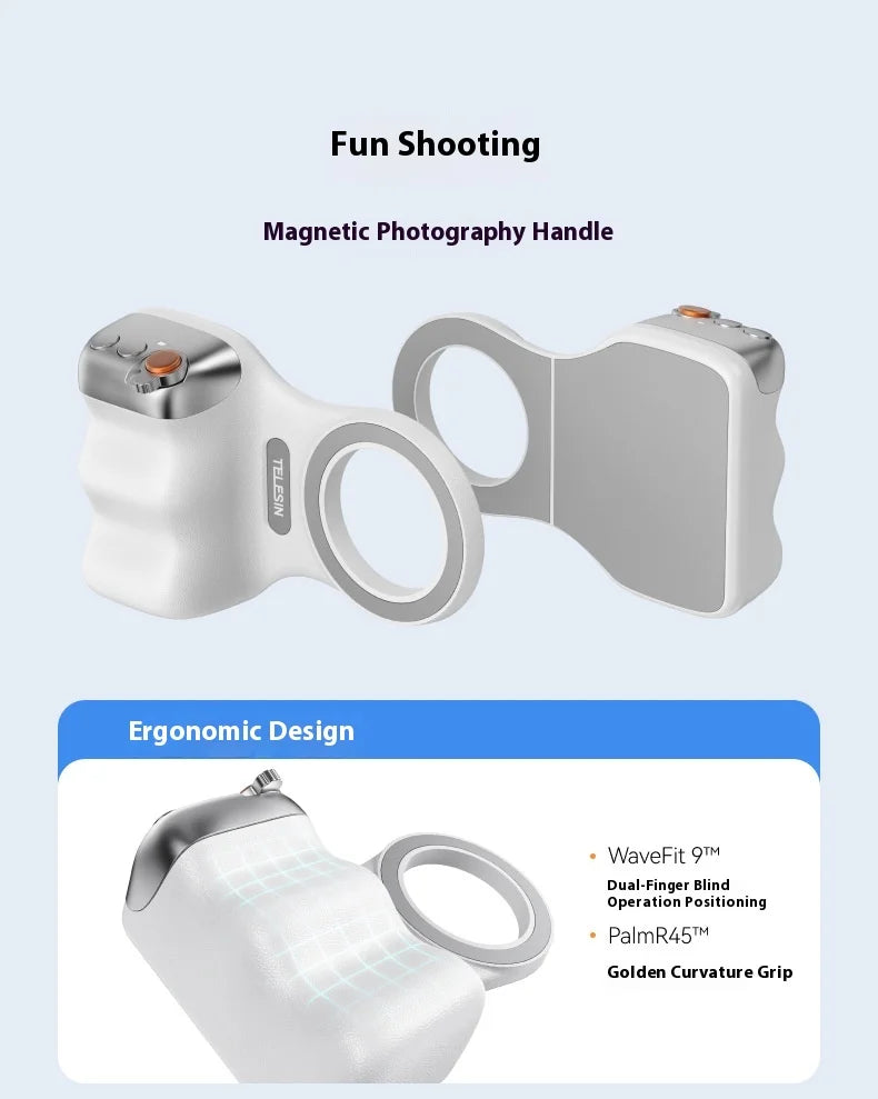 TELESIN Magnetic Phone Grip and Light | IPhone & Android