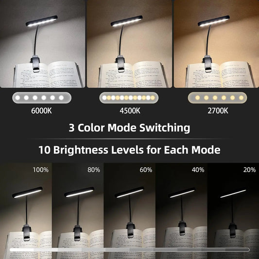 Rechargeable Led Reading Light With Clip