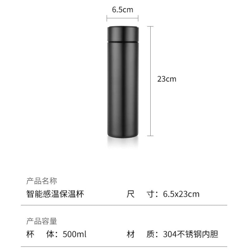 Digital temperature display Stainless steel thermos 500ml