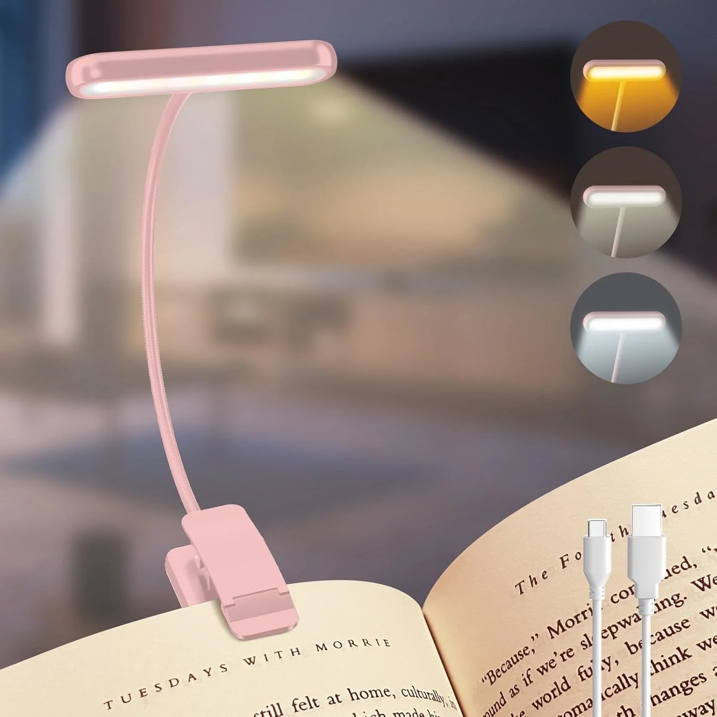 Rechargeable Led Reading Light With Clip