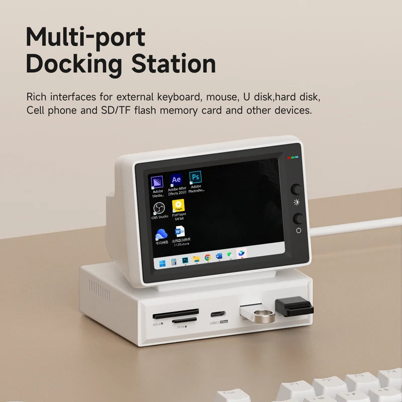 3.5inch Mini PC Display Screen with USB C Hub