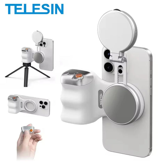 TELESIN Magnetic Phone Grip and Light | IPhone & Android