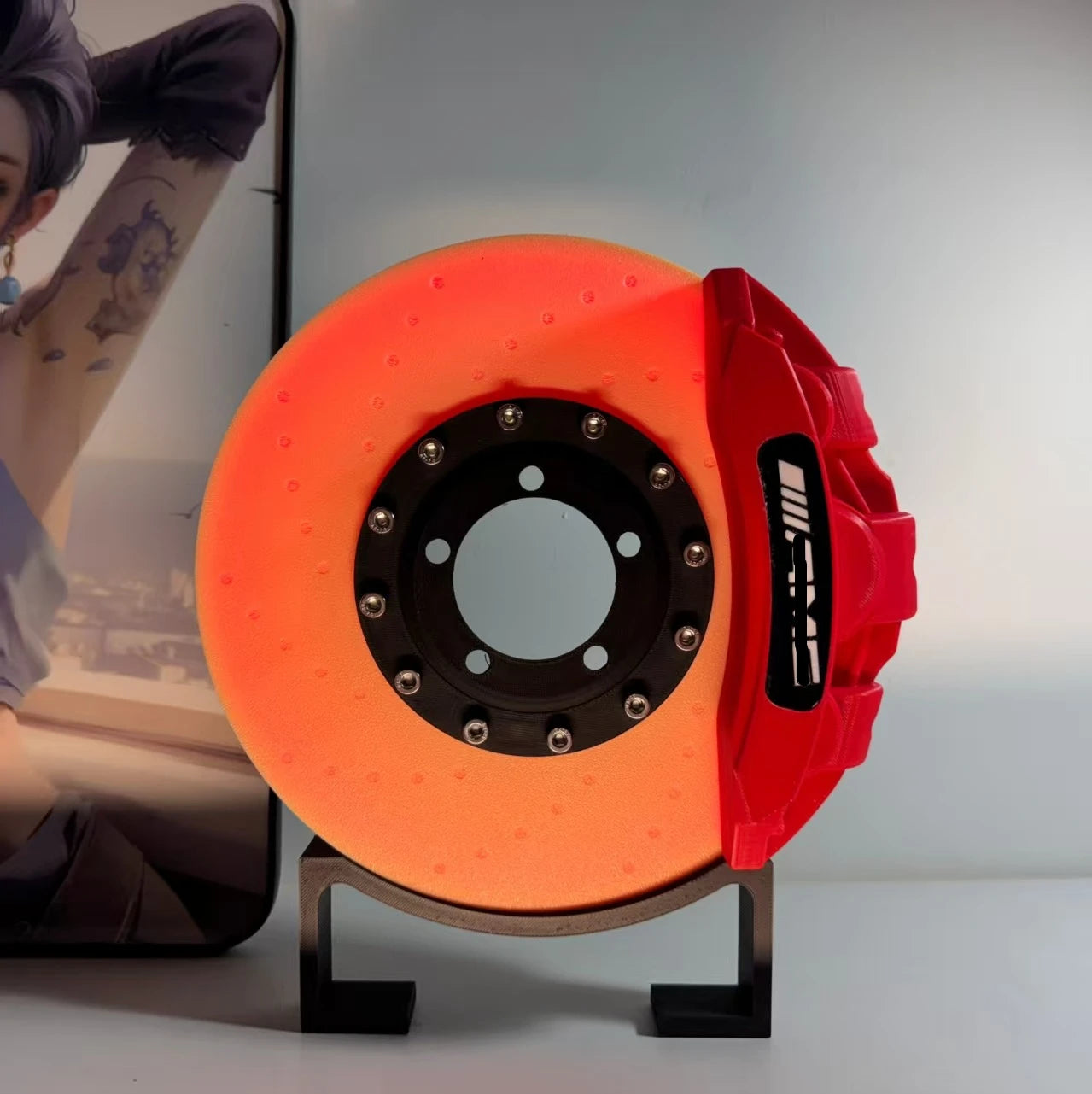 DIY brake disc LED atmosphere charging desktop wall-mounted night light ornament
